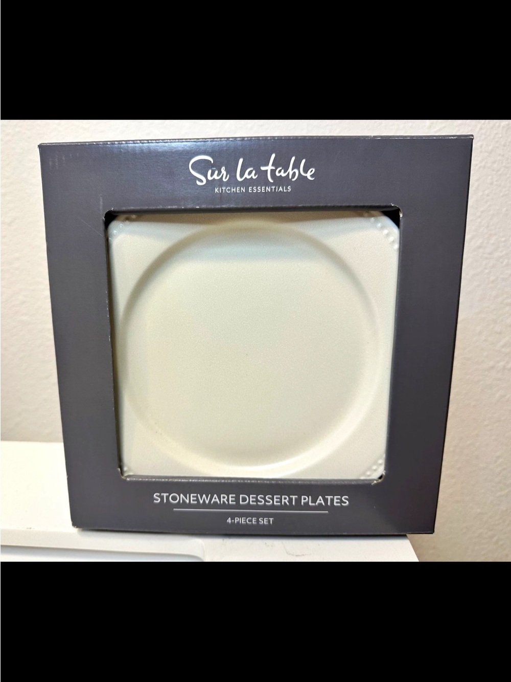 Sur La Table Cream Stoneware Dessert Plate Set - 4 Pack
